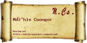 Mühle Csongor névjegykártya
