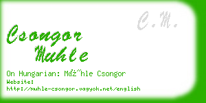 csongor muhle business card